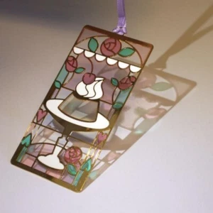 Stained-glass style Bookmark Pudding a la mode Purine cast a shadow W1.4× H3.6in - Imagen 1 de 3