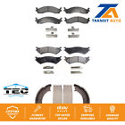 Front Rear Ceramic Brake Pads & Parking Shoes Kit For Ford E-250 Econoline E-350 Ford Transit Wagon
