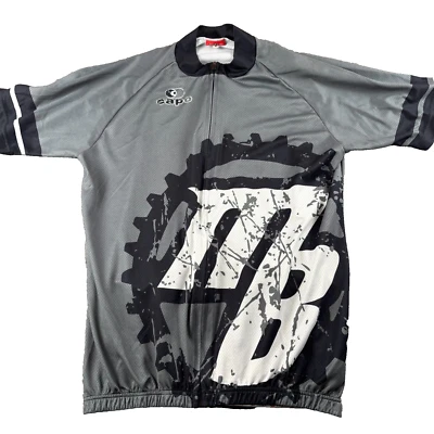 Capo Cycling Jersey Men's XL Gray Black Graphic MB Raglan Short Sleeve Full Zip - Image 1 of 4