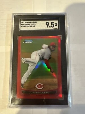 Bowman 2012 cromo Johnny Cueto refractor rojo 4/5 Foto 1 de 2