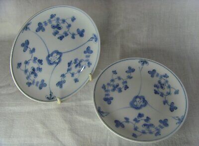 Japanese Porcelain Arita Genemon Signed Blue & White Small Plates Hand Painted • 9.62£
