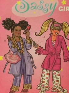McCalls Sewing Pattern 4708 Girls Childs Robe Belt Top Bag Pants Size 7-12 UC - Picture 1 of 3