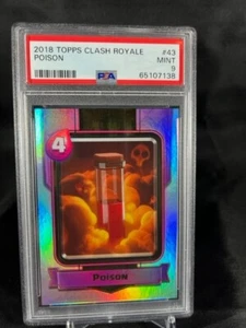 Topps Clash Royale EPIC 2018 tarjeta Poison PSA 9 primera clasificación - Imagen 1 de 2