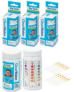 More details for clearwater hot tub pool and spa chemical test strips x 50 measures chlorine, ph