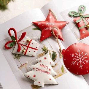 Christmas iron pendant snowflake star Christmas tree hanging decoration - Picture 1 of 10