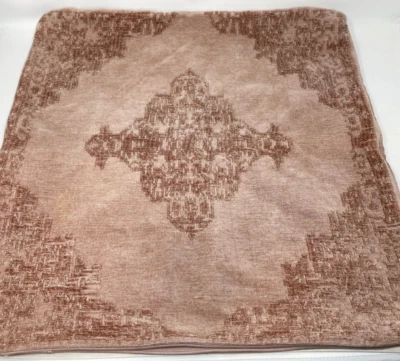 Fundas de almohada Pottery Barn Maddie medallón texturizado terciopelo rosa malva 22" farsa Foto 1 de 4