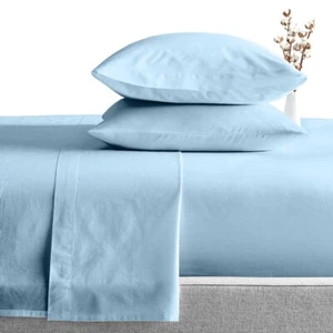 1000 Fäden Luxus Ägyptische Baumwolle Blau Solide Bettwäsche Artikel - Tiefe Tasche 8-15" - Bild 1 von 5