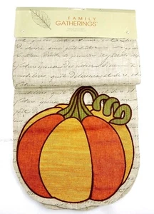 Tischläufer Herbst Herbst Ernte Deko Kürbis 14 x 72 Ecru Orange - Bild 1 von 7