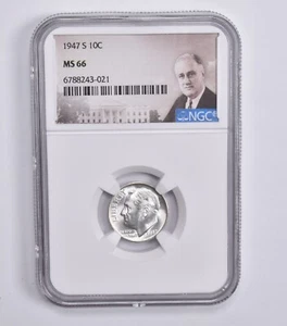 MS66 1947-S Roosevelt Dime 10c NGC Special Lbl - Picture 1 of 5