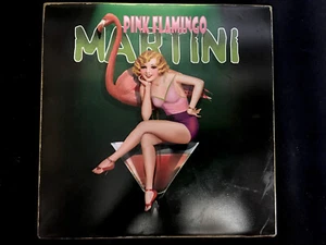 Ralph Burch rosa Flamingo Martini 9,5" Metallschild Bar Bad Familienzimmer Vandor - Bild 1 von 5