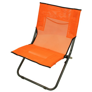 Chaise de plage Orange Chaise pliante Chaise de camping max 120kg