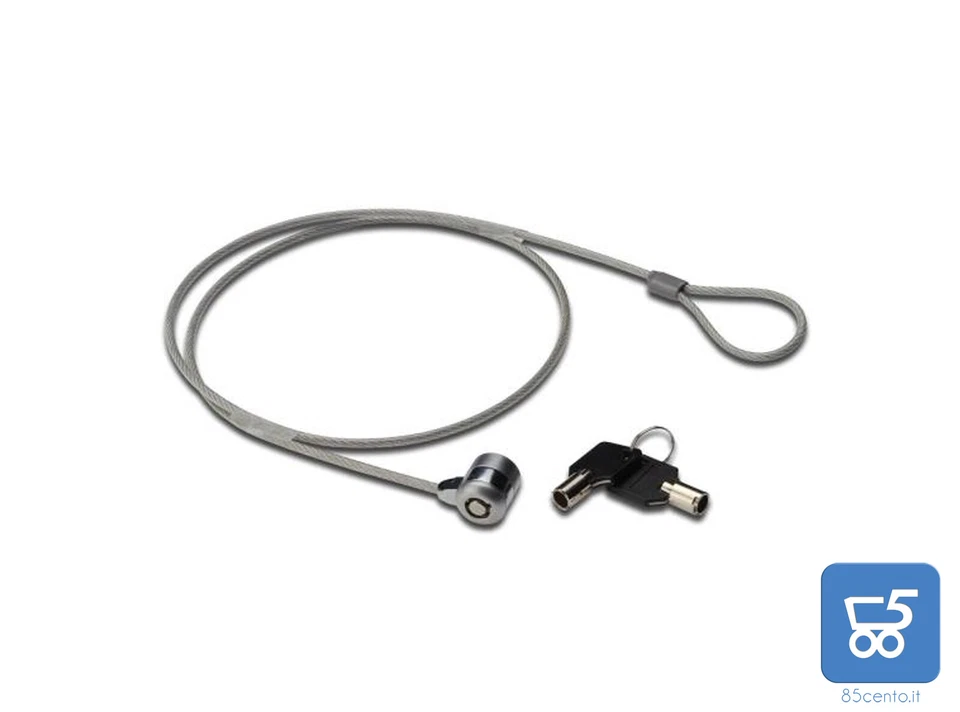 Cavo di Sicurezza per Portatile Notebook Laptop con chiave 1,2 Metri Acciaio 4mm - Immagine 1 di 1