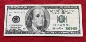 Series 2006 ~ US One Hundred Dollar Federal Reserve Star Note$100 ~ HB 15447282* - Picture 1 of 4