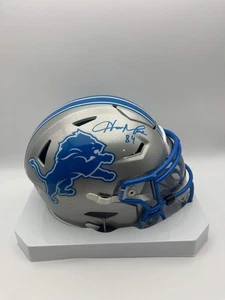 Casco midi Speedflex autografiado por Herman Moore Detroit Lions con certificado de autenticidad JSA - Imagen 1 de 4