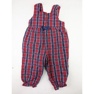 Mono vintage Oshkosh B'Gosh rojo y azul marino Apple 18 meses - Imagen 1 de 4