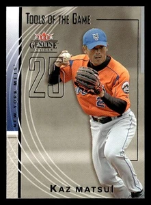 Kazuo Matsui 2004 Fleer Genuine Insider Tools of the Game Card #18TG Mets - Picture 1 of 2