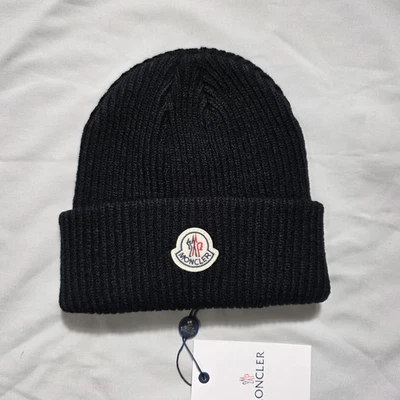 Moncler Black Winter Beanie Hat One Size Fits All New with Tags - Image 1 of 3