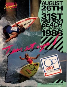 1986 OP Surfing Championship Print Ad Ephemera Wall Art Decor Surfer Kim Mearing - Picture 1 of 1