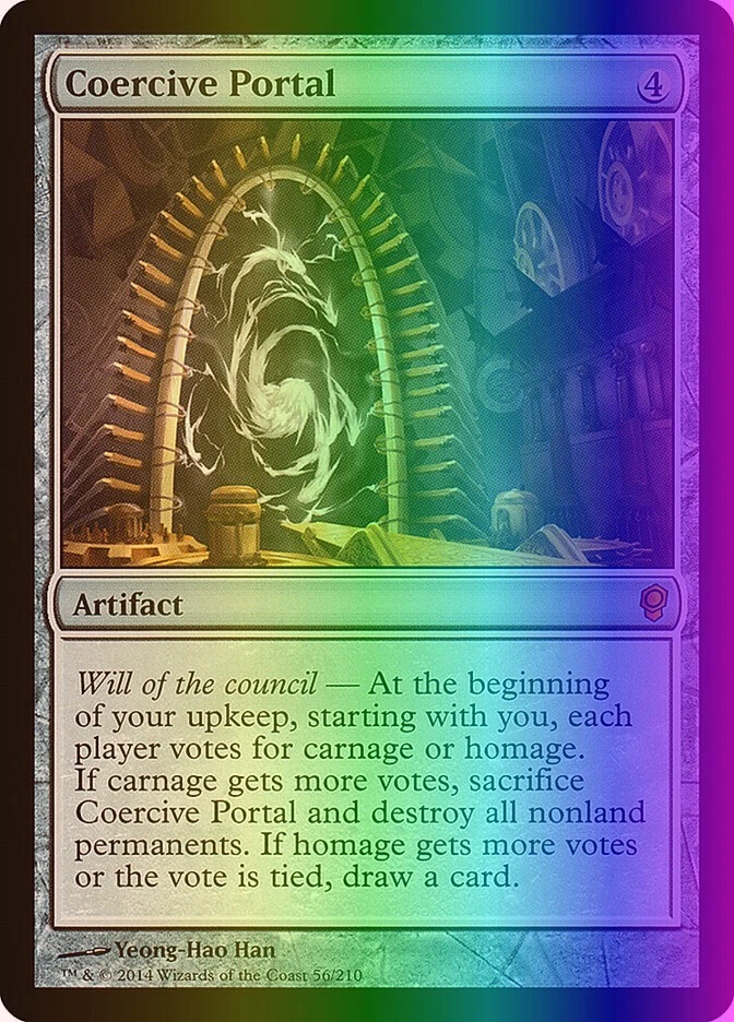 MTG Magic the Gathering Coercive Portal (56/219) Conspiracy LP FOIL - Image 1 of 1
