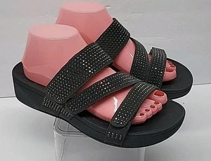 Sandalias para mujer Vionic gris diamante tachonado tiras cuña talla 9 M - Imagen 1 de 10