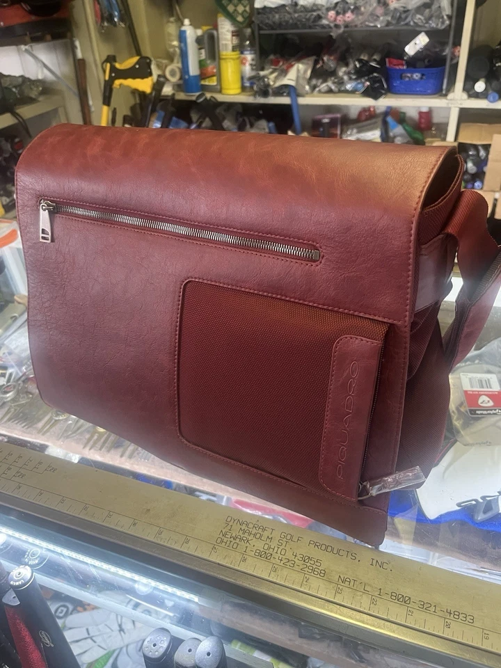 Maletín de negocios de tela y cuero PIQUADRO para portátil de 15". ¡Nuevo! ¡Ver 12 fotos! Foto 1 de 4