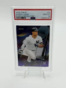 Topps Finest Aaron Judge #83 Purple Refractor #/250 2020 PSA 10 Yankees - Imagen 1 de 2