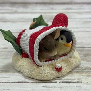 Charming Tails Fitz and Floyd A Warm Woolen Mitten 98/234 Mouse Bird Christmas - Bild 1 von 6