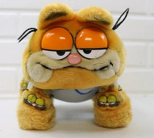 1981 Dakin Garfield Wearing Slippers Plush Blue Pajamas Used - Picture 1 of 11