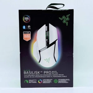 New Razer Basilisk V3 Pro (White Edition) White RZ01-0462 For PC - Photo 1/6