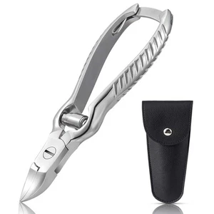 Heavy Duty Podiatrist Toenail Clippers for Thick and Ingrown Nails, Stainless... - Picture 1 of 9