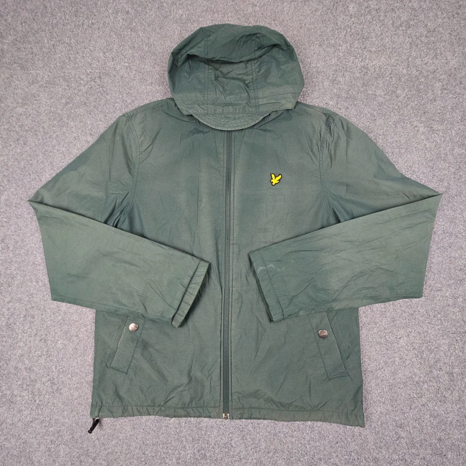 Chaqueta Lyle & Scott Para Hombre MEDIANA Verde Sudadera con Capucha Manga Larga Cremallera Completa Invierno Talla M Foto 1 de 4