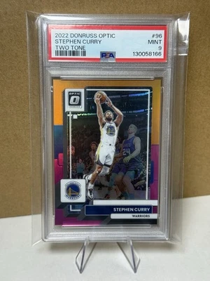 Двухцветная баскетбольная карточка Стивена Карри /15 PSA 9 2022 Donruss Optic Warriors - Изображение 1 из 3