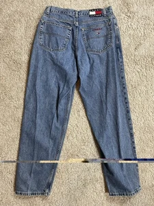 Vintage 2000s y2k Tommy Hilfiger Freedom Jeans Logo Relaxed Fit Mens 34x31 - Picture 1 of 8
