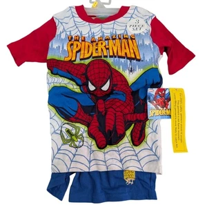 Marvel Spider Man Kids 3 Piece Set Size M 8/10 Short Sleeve Shorts Pants NWT - Picture 1 of 8