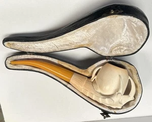 Vintage Kazim Eagle Talon Claw Pfeife MEERSCHAUM - HANDGESCHNITZT MIT Etui - Bild 1 von 11