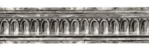 Black and White Roman Greek Architect Egg Dart Wallpaper Border Molding Decor - Picture 1 of 3