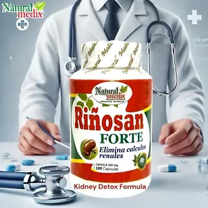 Riñosan Forte Premium Peruvian Kidney Cleanser Horsetail,Chanca Piedra,Nopal, - Picture 1 of 5