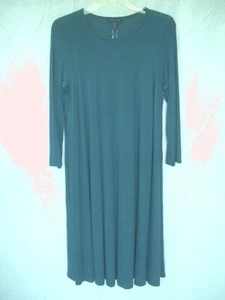 Vestido EILEEN FISHER Azul 3/4-Slv Elastizado Viscosa Tejido KL Nuevo con etiquetas Talla XS - Imagen 1 de 6