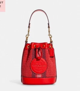 Coach - Mini bolso cubo Dempsey para mujer - C9955 - rojo Miami - Imagen 1 de 4