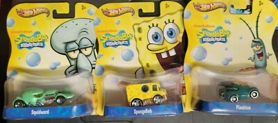 Hot Wheels SpongeBob Set of 3| (SongeBob,Squidward,Plankton) - Image 1 of 4
