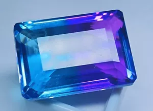 Tourmaline Bi-Color Emerald Shape Certified 119.65 Ct Loose Gemstone - Picture 1 of 12