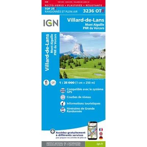 France 1:25K Waterproof map 3236OTR Villard-de-Lans Mont Aiguille PNR du Vercors - Picture 1 of 3
