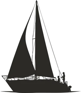 Autoaufkleber Segelboot 014  Sticker Aufkleber segeln Wasssersport - Bild 1 von 16