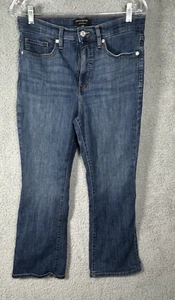 Banana Republic Jeans Damen 28/8 Cropped Bootcut Distressed Denim Medium Wash - Bild 1 von 8
