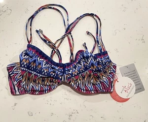 Traje de baño de bikini con aros Profile Blush mosaico copa D Top L grande Nordstrom - Imagen 1 de 7