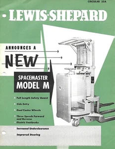 Fork Lift Truck Brochure - Lewis-Shepard - Spacemaker Model M - c1950's (LT577) - Picture 1 of 1