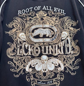 Ecko Unltd. Varsity Jacket Size L Embroidered Root Of All Evil Snake Print Y2K - Picture 1 of 22