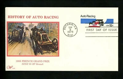 US FDC #U587 Western Silk 1978 Ontario CA Auto Racing Indianapolis Car - Image 1 of 2
