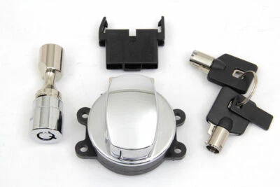 Interruptor de encendido con bisagra cromado para Harley Davidson de V-Twin Foto 1 de 2