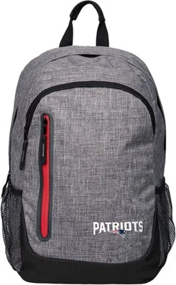 Mochila FOCO New England Patriots NFL Team Logo gris jaspeado color audaz Foto 1 de 4
